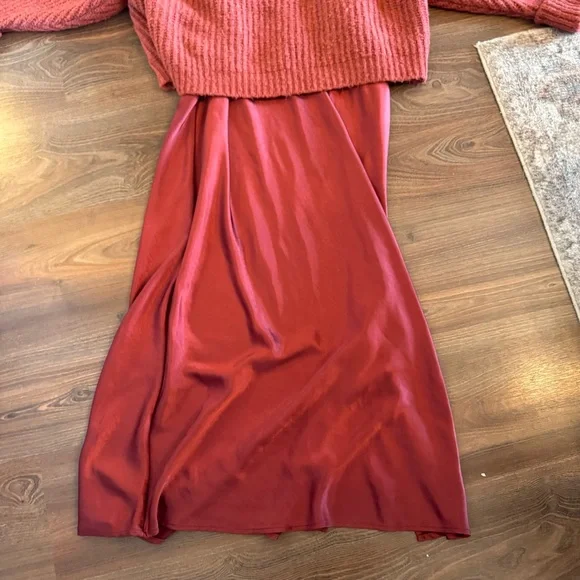 ANTHROMare Mare Layered Sweater & Slip Midi Dress